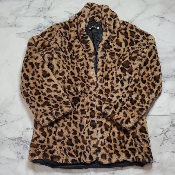 Lanshifei Leopard Faux Fur Jacket - Picture 1 of 5